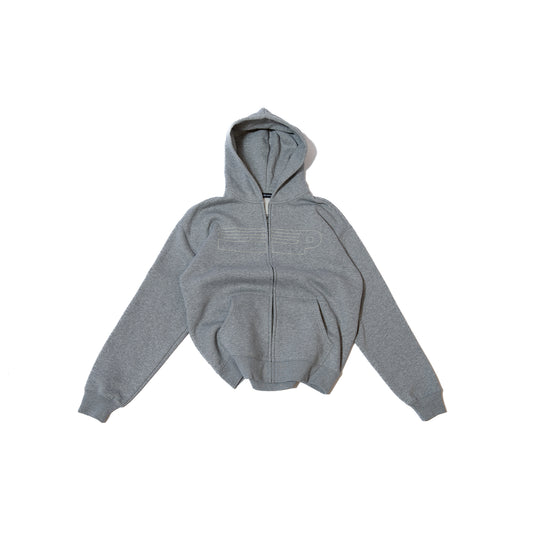 Heather Grey Zip Hood